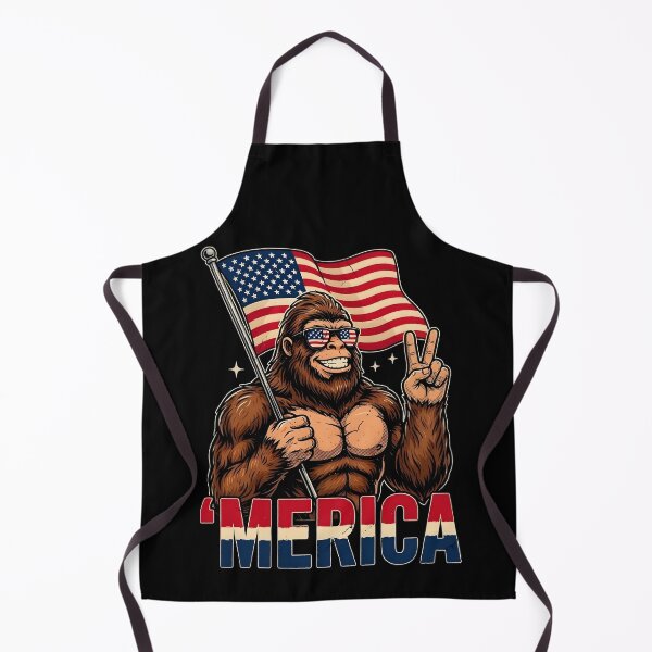 Item preview, Funny Bigfoot America Flag Shirt | Patriotic Sasquatch Peace Sign USA 4th of July Gift designed and sold by WearVerse440.