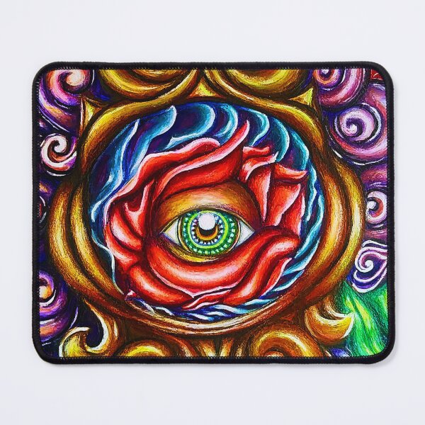 Item preview, Eye Rose Vintage Mirror designed and sold by BlissfulBamboo.