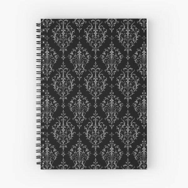 Item preview, Gothic Baroque Damask Tile Pattern - Dark Silver & Black Art designed and sold by cabuks.