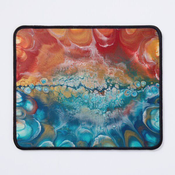 Item preview, Celestial Tide Abstract Acrylic Pour – Fire and Water Fusion designed and sold by SoftStyleStudio ⭐⭐⭐.