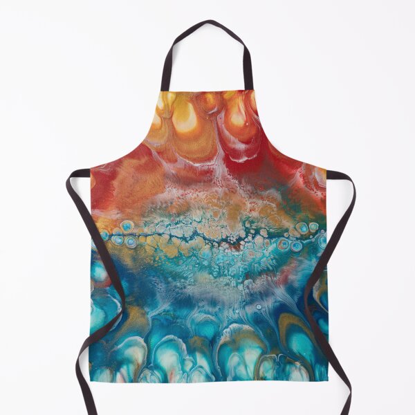 Item preview, Celestial Tide Abstract Acrylic Pour – Fire and Water Fusion designed and sold by SoftStyleStudio ⭐⭐⭐.