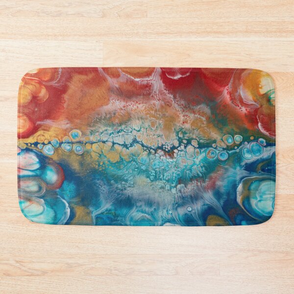 Item preview, Celestial Tide Abstract Acrylic Pour – Fire and Water Fusion designed and sold by SoftStyleStudio ⭐⭐⭐.