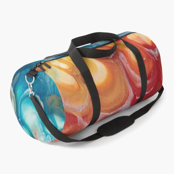 Item preview, Celestial Tide Abstract Acrylic Pour – Fire and Water Fusion designed and sold by SoftStyleStudio ⭐⭐⭐.
