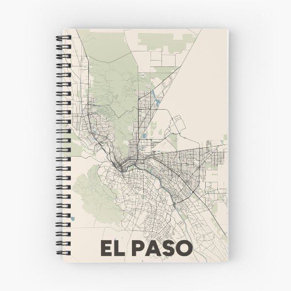 Item preview, El Paso Map designed and sold by MapsNerd.