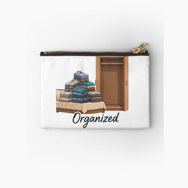 Item preview, Funny Organized Clothes Meme Neat Bed Empty Wardrobe designed and sold by Northern Glow Art.