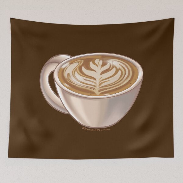 Item preview, Hot Cappuccino Latte Art Coffee designed and sold by KrystalBStudios.