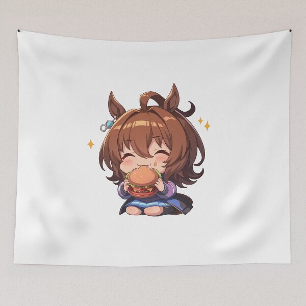 Item preview, Agnes Tachyon Uma Musume Pretty Derby Chibi Burger Break designed and sold by earlobejerk.