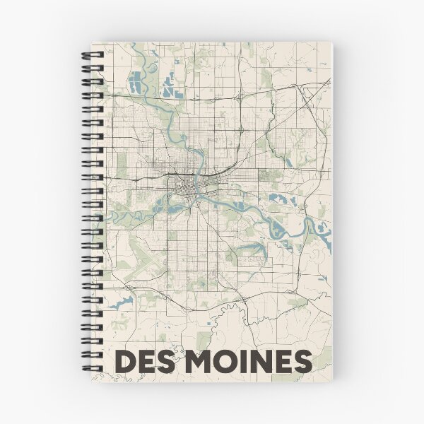 Item preview, Des Moines Map designed and sold by MapsNerd.