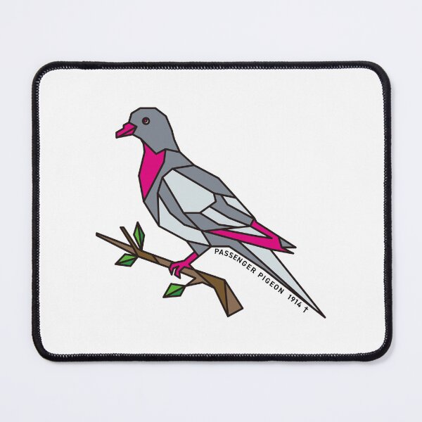 Item preview, Geometric Passenger Pigeon - Magenta Accent designed and sold by AnimalsKnowAll.