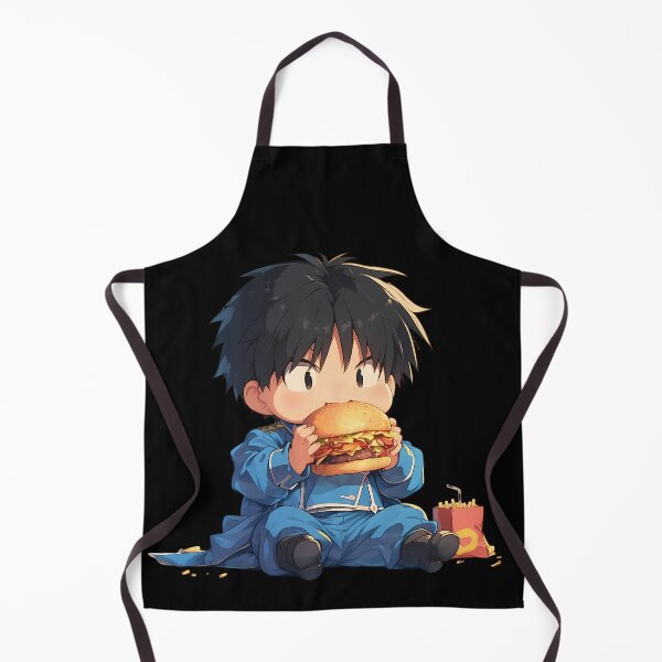 Item preview, Roy Mustang Fullmetal Alchemist Chibi Kawaii Burger Anime Calm Cool Moment designed and sold by earlobejerk.