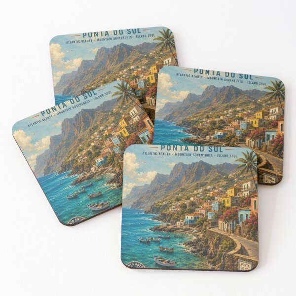 Item preview, Cape Verde Ponta do Sol Vintage Travel Poster – Santo Antão Island Coastal Wall Art designed and sold by ElartedeNoel.