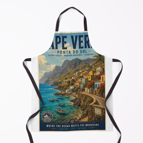 Item preview, Cape Verde Ponta do Sol Vintage Travel Poster – Santo Antão Island Coastal Wall Art designed and sold by ElartedeNoel.