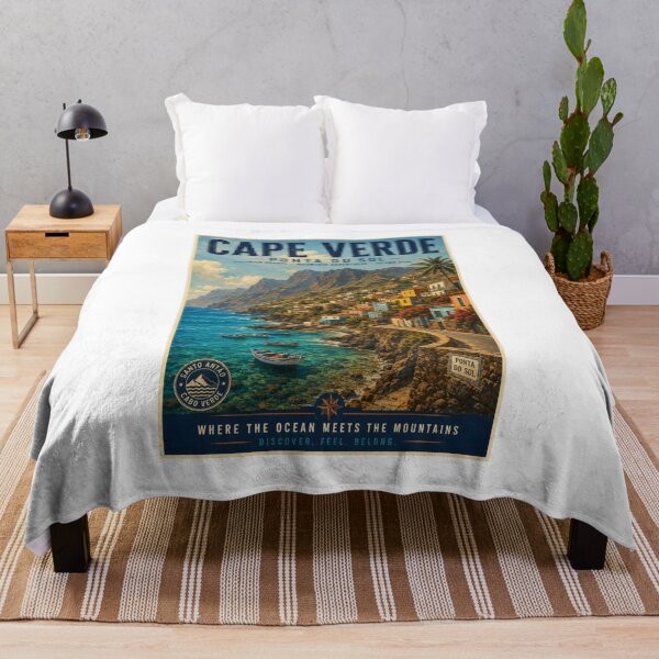 Item preview, Cape Verde Ponta do Sol Vintage Travel Poster – Santo Antão Island Coastal Wall Art designed and sold by ElartedeNoel.