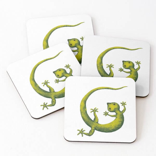 Item preview, Witchy Gecko Familiar Forest Spirit Art | Magical Nature Sticker designed and sold by More Prussian Blue.