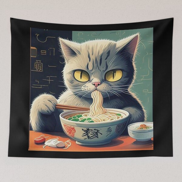 Item preview, Ramen Kitty designed and sold by CuriousEcho.