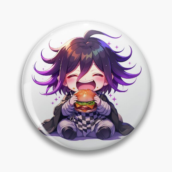 Item preview, Anime Kokichi Ouma Danganronpa Chibi Kawaii Burger Purple Mischievous Anime Charm designed and sold by earlobejerk.