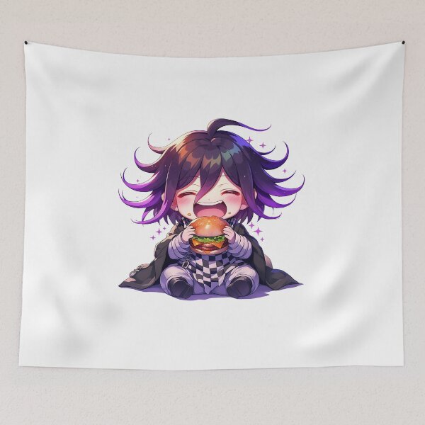 Item preview, Anime Kokichi Ouma Danganronpa Chibi Kawaii Burger Purple Mischievous Anime Charm designed and sold by earlobejerk.