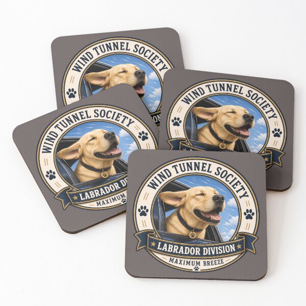 Item preview, Wind Tunnel Society - Labrador Division - Maximum Breeze / Funny Labrador Dog Badge Logo  designed and sold by Halejo68.