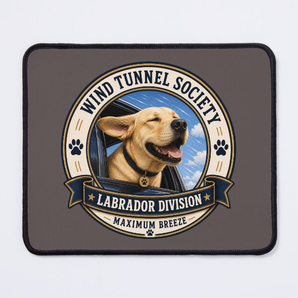 Item preview, Wind Tunnel Society - Labrador Division - Maximum Breeze / Funny Labrador Dog Badge Logo  designed and sold by Halejo68.