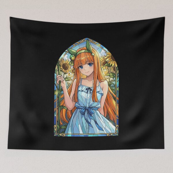 Artikelvorschau, Stille Suzuka Uma Musume Sonnenblumen-Buntglas entworfen und verkauft von mildaclairmo.