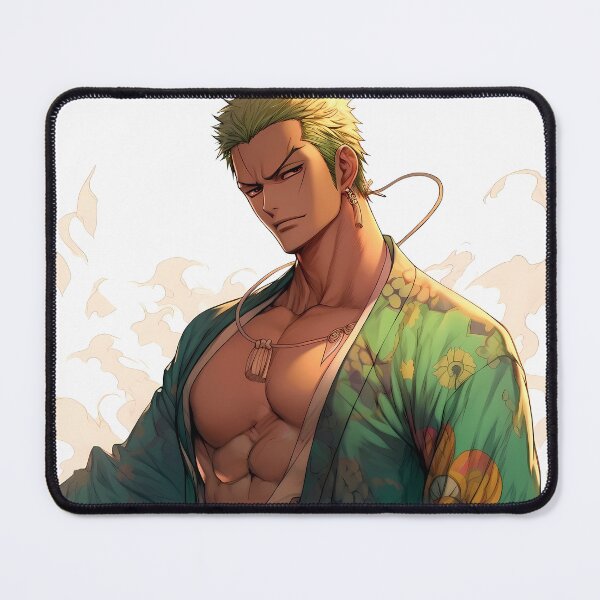 Item preview, Roronoa Zoro One Piece Green Kimono Samurai Aura designed and sold by BrianRayan.
