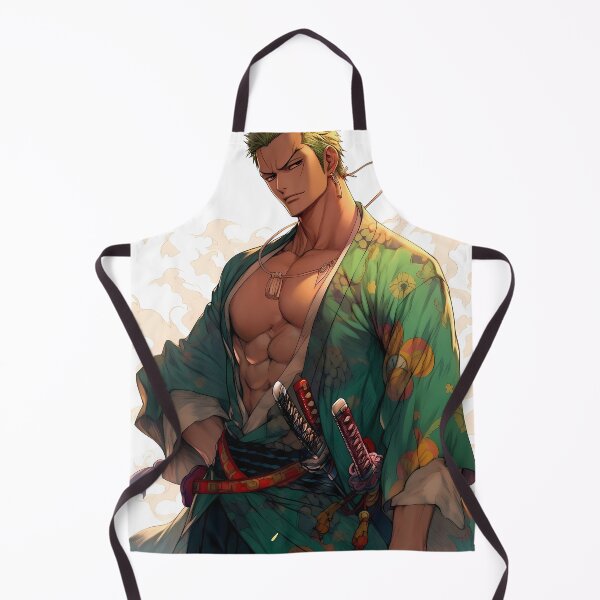 Item preview, Roronoa Zoro One Piece Green Kimono Samurai Aura designed and sold by BrianRayan.