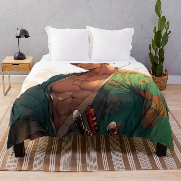 Item preview, Roronoa Zoro One Piece Green Kimono Samurai Aura designed and sold by BrianRayan.