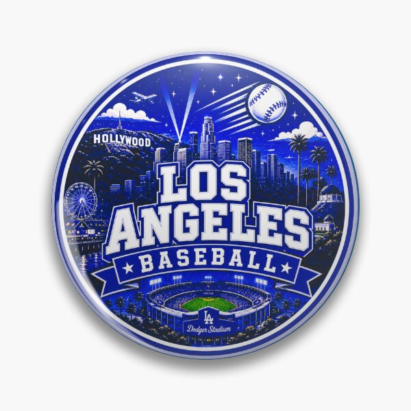 Item preview, Los Angeles Baseball Varsity Block Badge designed and sold by TKOprintdesigns.