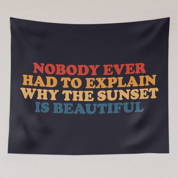 Item preview, Nobody Explains a Sunset Retro Sun Quote designed and sold by SweetLog.