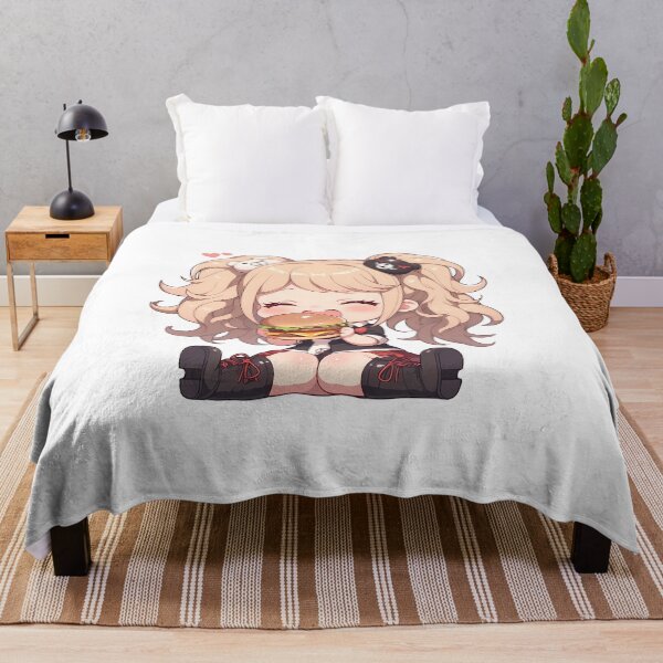 Item preview, Junko Enoshima Danganronpa Chibi Burger Kawaii Twin Tail Mood designed and sold by earlobejerk.