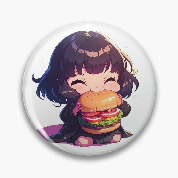 Item preview, Game Sae Niijima Persona 5 Chibi Kawaii Burger Anime Girl Cute Sparkle Joy designed and sold by earlobejerk.