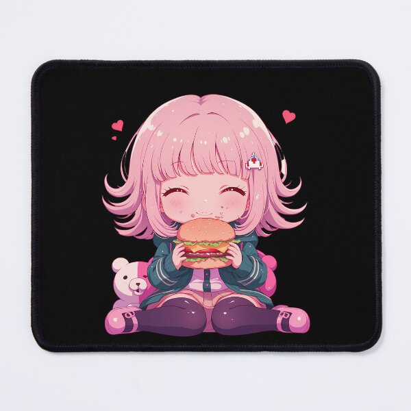 Item preview, Chiaki Nanami Danganronpa Chibi Burger Kawaii Gamer Mood designed and sold by earlobejerk.
