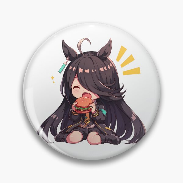Item preview, Manhattan Cafe Uma Musume Pretty Derby Chibi Kawaii Burger Calm Anime Girl Snack designed and sold by earlobejerk.