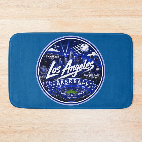 Item preview, Los Angeles Baseball Brush Script Badge designed and sold by TKOprintdesigns.