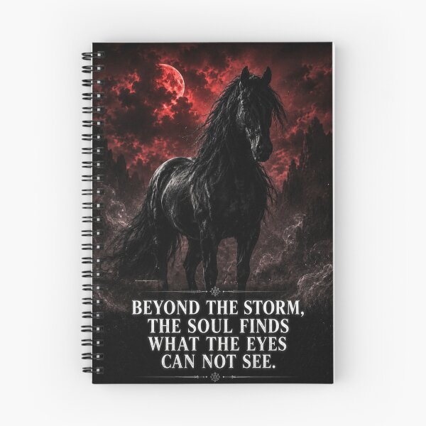 Item preview, Black Horse Under Red Moon Art designed and sold by MysticVargas.
