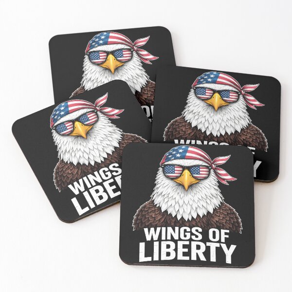 Item preview, Wings of Liberty Eagle Shirt | Patriotic American Bald Eagle USA Flag Sunglasses 4th of July Gift designed and sold by WearVerse440.