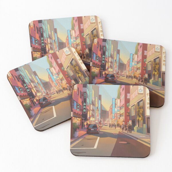 Item preview, Japan street scene at night designed and sold by - Designspace -.