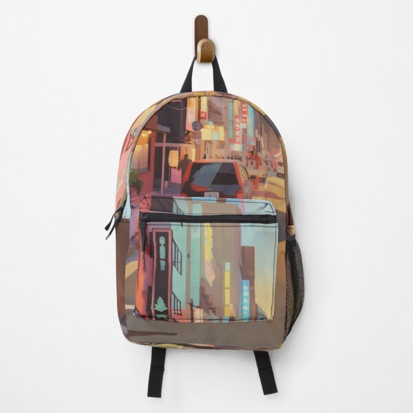 Item preview, Japan street scene at night designed and sold by - Designspace -.