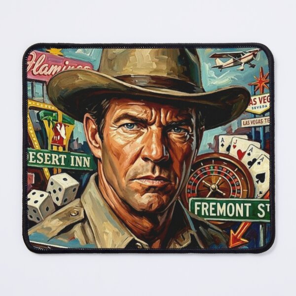 Item preview, Vegas Retro Crime Drama Cowboy Sheriff TV Series Art Poster designed and sold by Art's Diner.