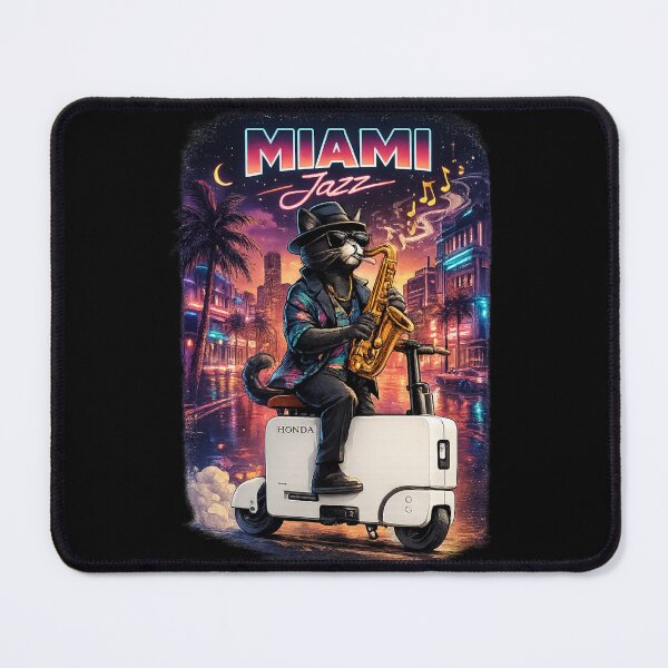 Item preview, Miami Jazz Cat Sunset Ride Moto Sccoter designed and sold by piketo.