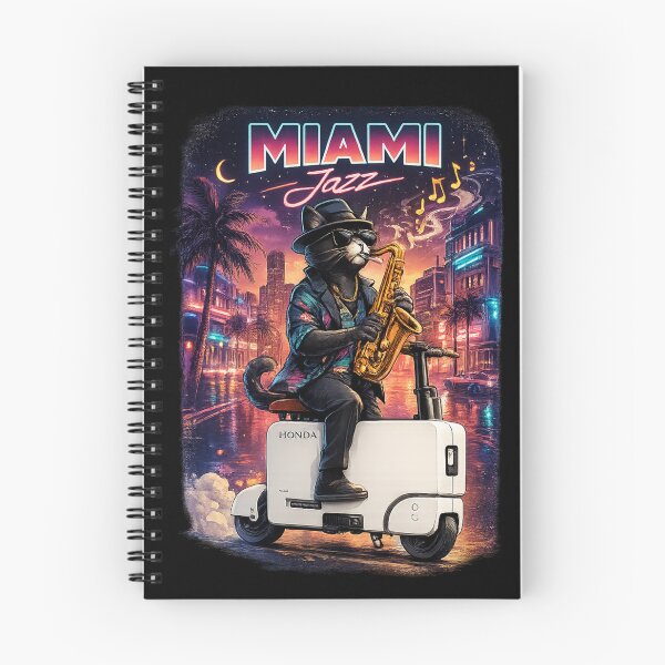 Item preview, Miami Jazz Cat Sunset Ride Moto Sccoter designed and sold by piketo.