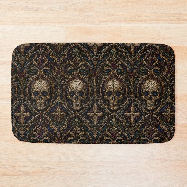 Item preview, Gothic Skull Mosaic Pattern - Dark Academia Halloween Decor designed and sold by cabuks.