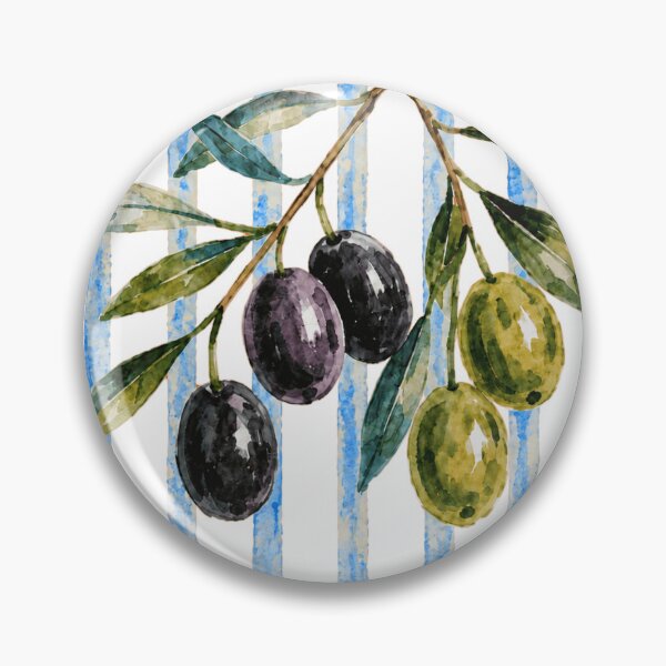 Item preview, Watercolor Olive Branch Mediterranean Food Design designed and sold by Retro Moon Studio.