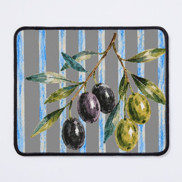Item preview, Watercolor Olive Branch Mediterranean Food Design designed and sold by Retro Moon Studio.