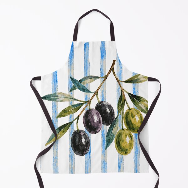 Item preview, Watercolor Olive Branch Mediterranean Food Design designed and sold by Retro Moon Studio.
