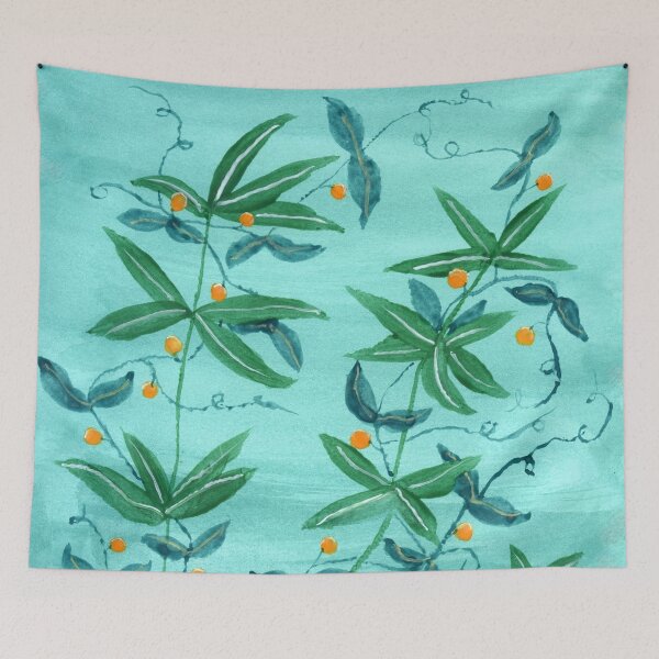 Item preview, Chinoiserie Bamboo and Climbing Vine after Diane Hill designed and sold by LymphomaLass.