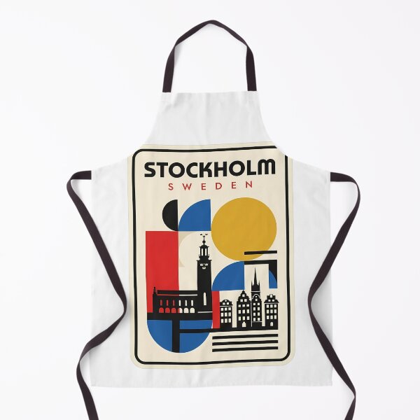 Item preview, Abstract Bauhaus Stockholm Sweden City Skyline designed and sold by k3rstman1.