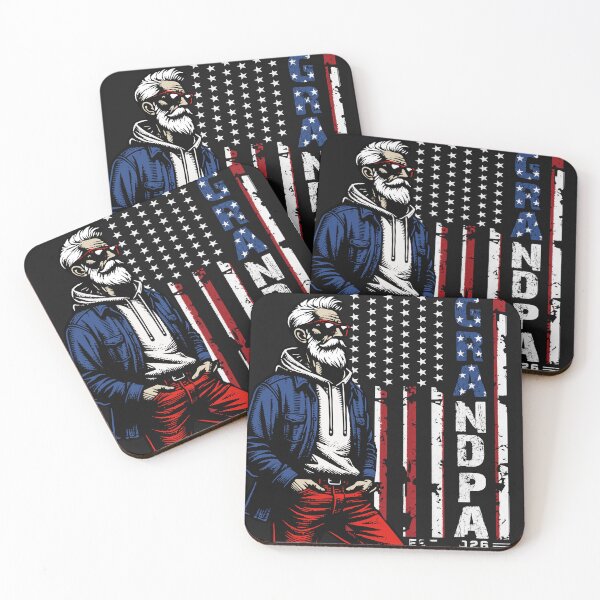 Item preview, Stylish Bearded Grandpa Patriotic Graphic designed and sold by Tsugraf Designs.