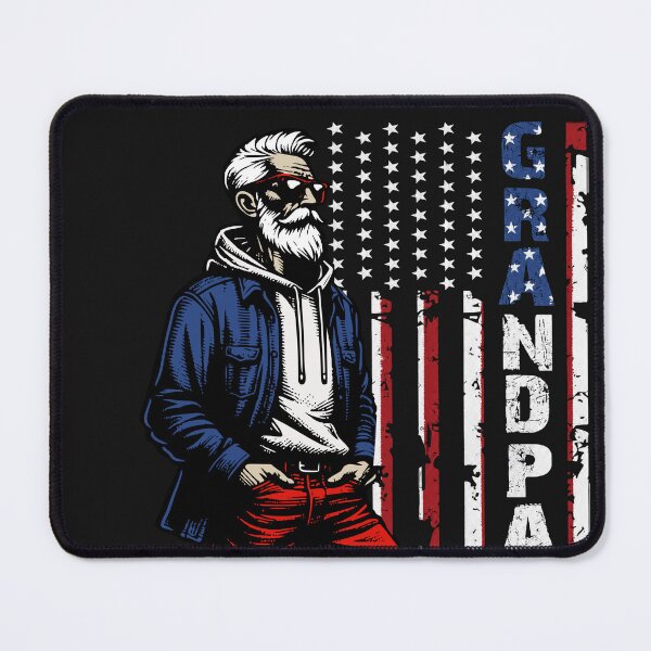 Item preview, Stylish Bearded Grandpa Patriotic Graphic designed and sold by Tsugraf Designs.