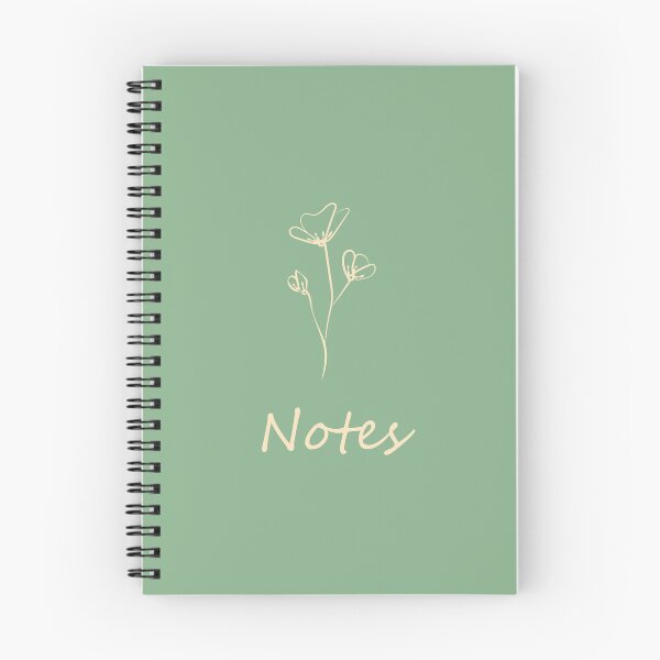 Item preview, Green Aesthetic Floral Notes designed and sold by colorfulkoko.